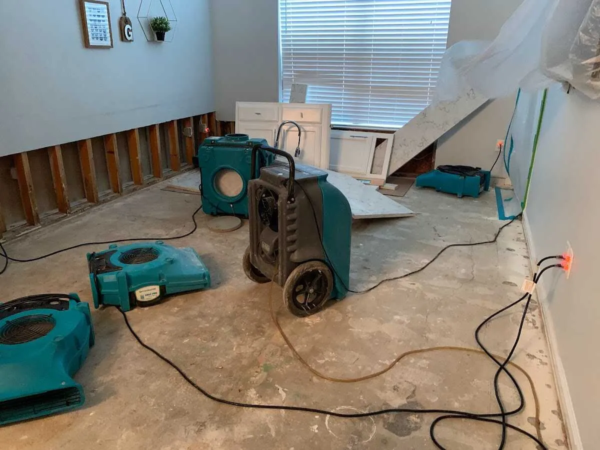 Dehumidifier in flood-cut room for Water Extraction & Removal in Putnam